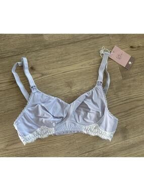 Cake Lingerie Plum Melba Nursing Bra Wireless Softcup Bra Lilac Purple Sz 36C